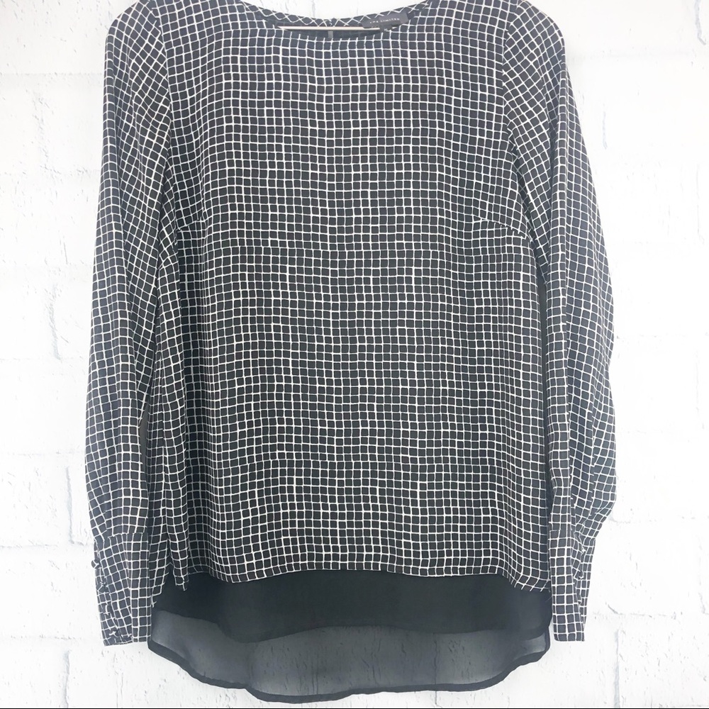 The Limited Black & White Checkered Blouse
